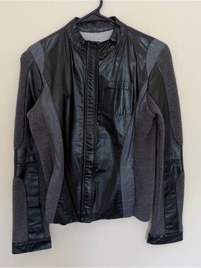 Lazaro Jet Moto Jacket premium Argentine cowhide napa leather and wool-blend